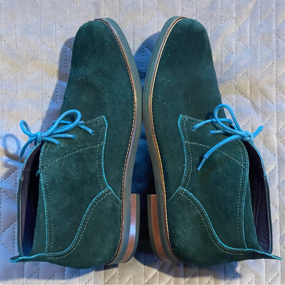 Cole‎ Haan suede shoes mens size 10.5 pre-owned condition green